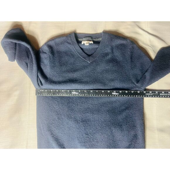 John W Nordstrom Men's Navy Cashmere V Neck Sweater Small - Picture 7 of 8
